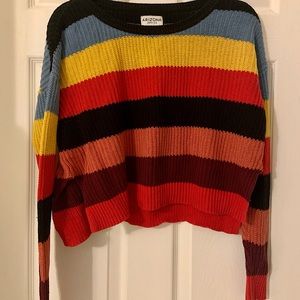 Colorblocked stripped sweater